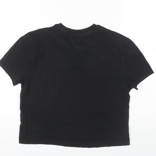 Tommy Jeans Women's Black Cropped T-Shirt Size S