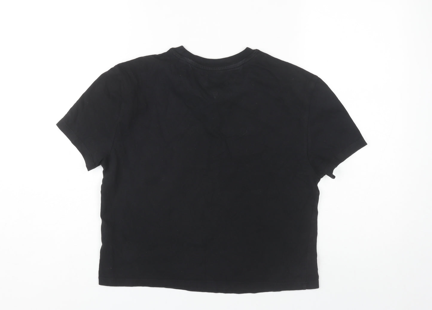 Tommy Jeans Women's Black Cropped T-Shirt Size S