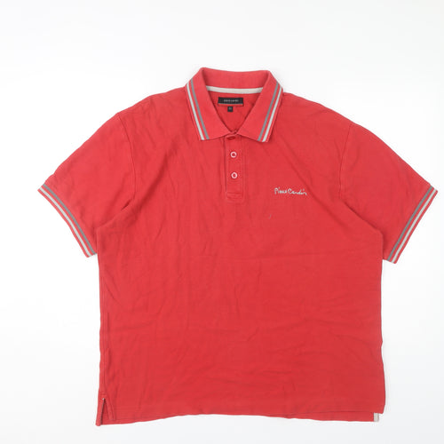 Pierre Cardin Men's Red Polo Shirt XL