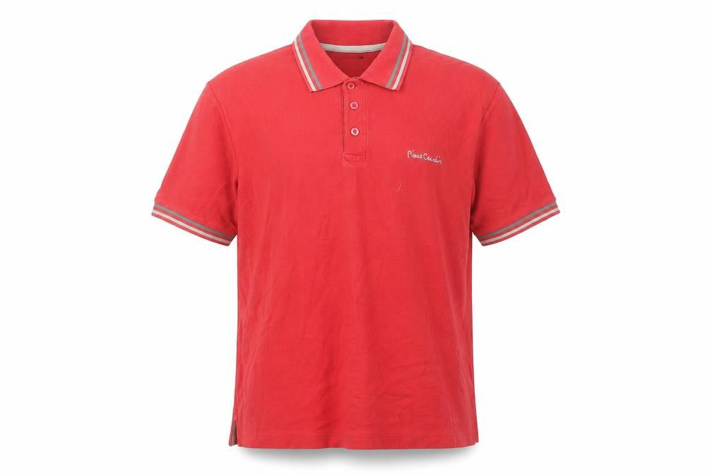 Front view of Pierre Cardin Men's Red Polo Shirt XL