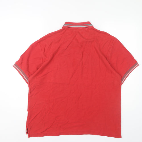 Pierre Cardin Men's Red Polo Shirt XL