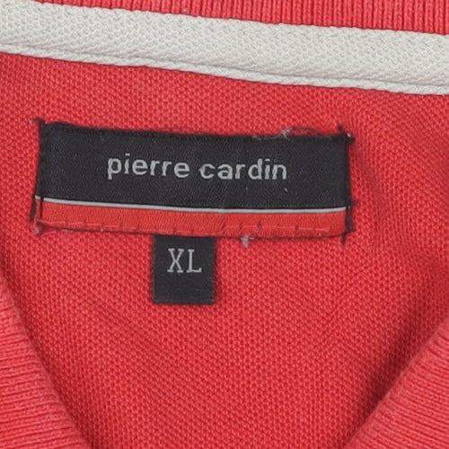 Pierre Cardin Men's Red Polo Shirt XL