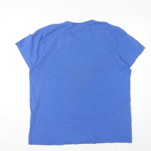 Adidas Men's Blue XL Logo T-Shirt