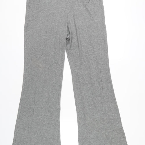 Hollister Women's Grey Flared Trousers XL Tall