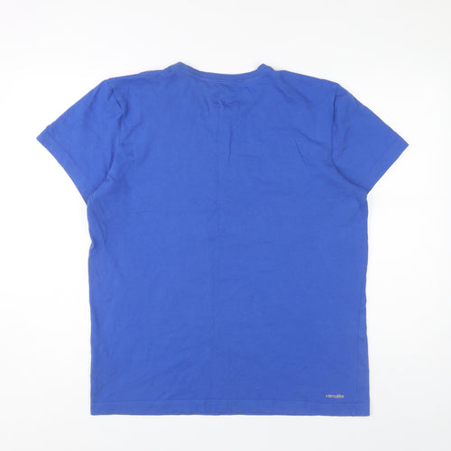 Adidas Men's Blue Graphic Print T-Shirt Size M