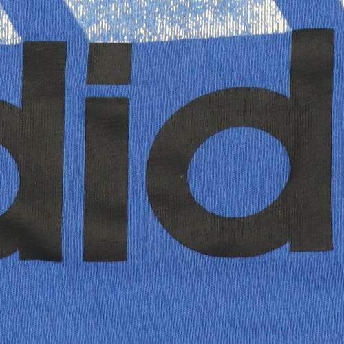 Adidas Men's Blue Graphic Print T-Shirt Size M