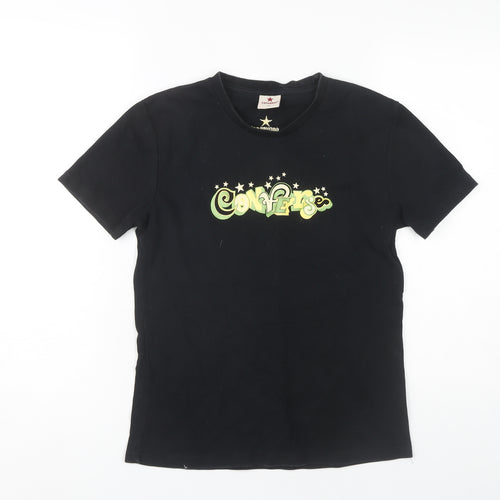 Converse Unisex Black XL T-Shirt with Logo Accents