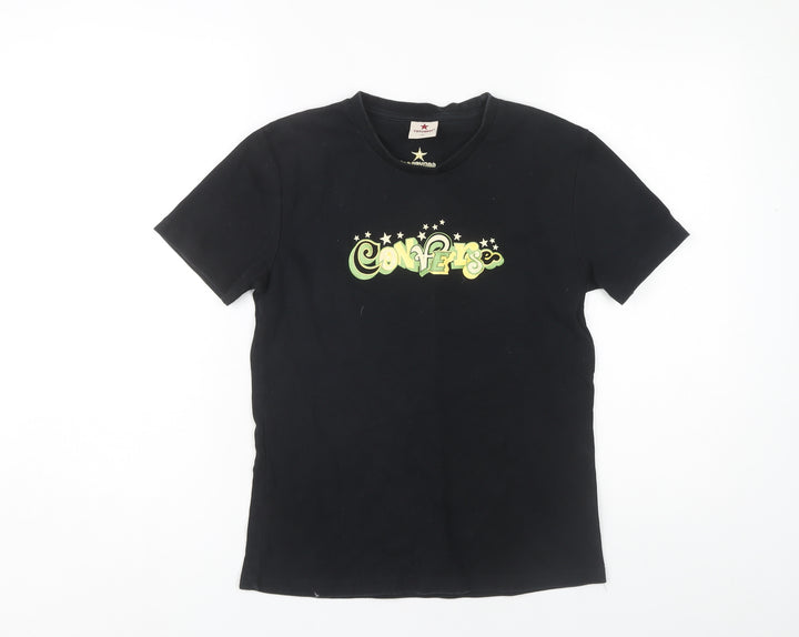 Converse Unisex Black XL T-Shirt with Logo Accents