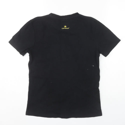 Converse Unisex Black XL T-Shirt with Logo Accents