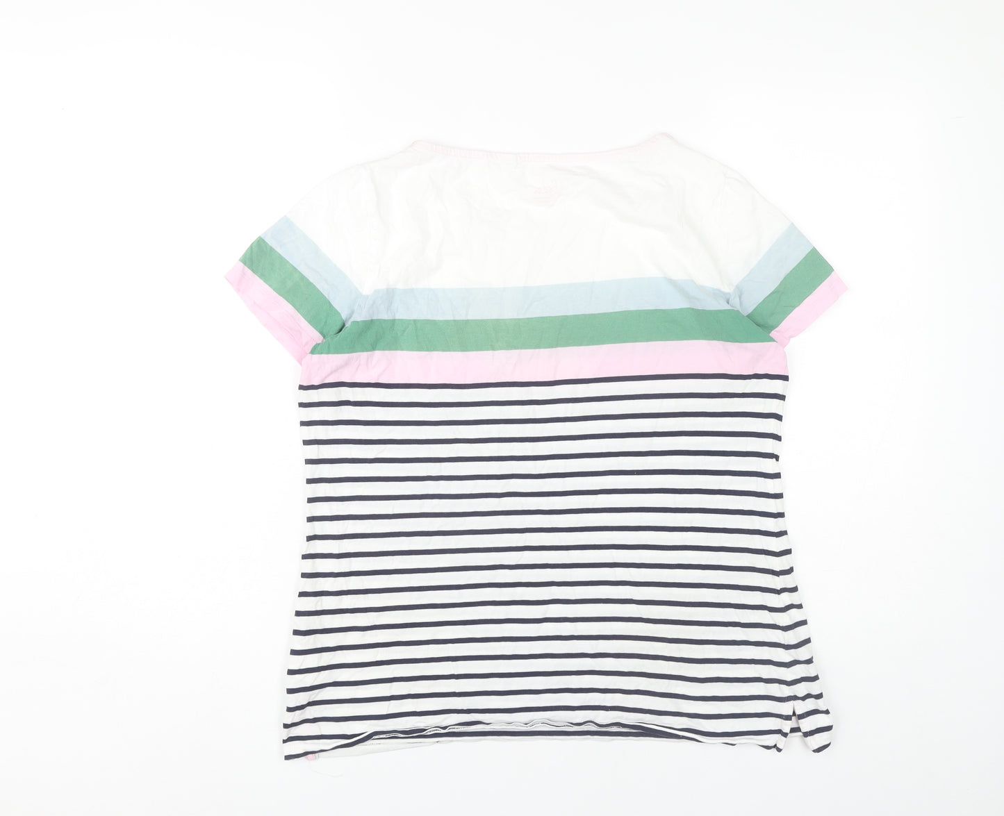 Boden Women's Multicoloured Striped T-Shirt, Size 14