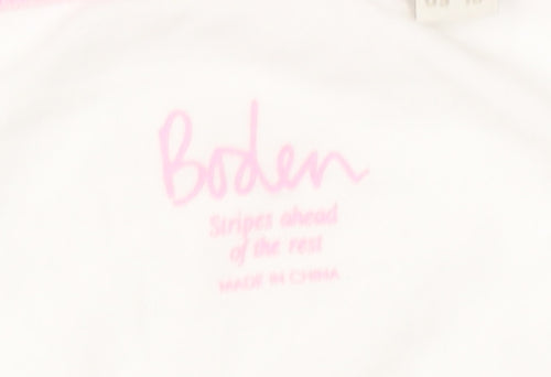 Boden Women's Multicoloured Striped T-Shirt, Size 14