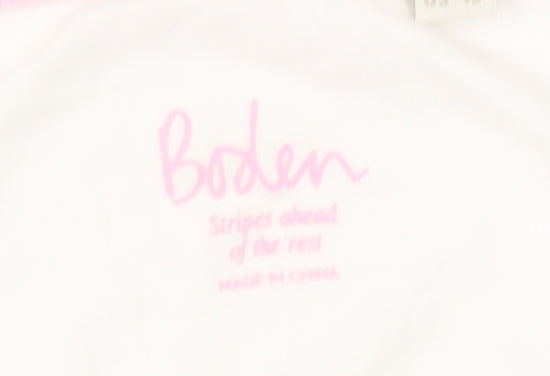 Boden Women's Multicoloured Striped T-Shirt, Size 14
