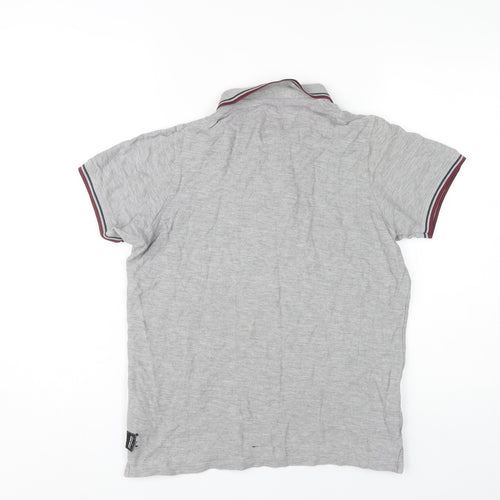 Crosshatch Men's Grey Polo Shirt, Size S, Casual Wear