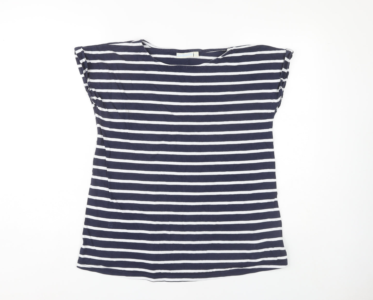 JoJo Maman Bébé Women's Blue Striped T-Shirt, S