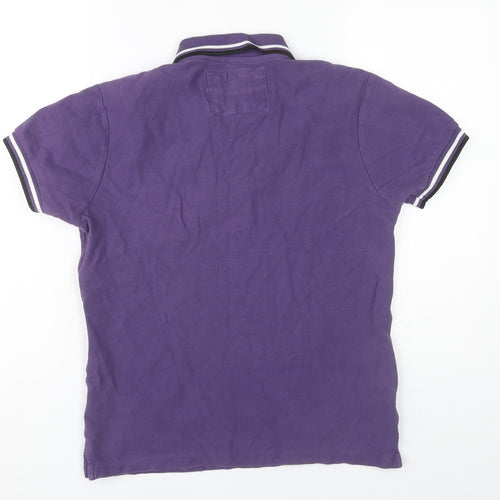 Charles Wilson Men's Purple Polo Shirt Small