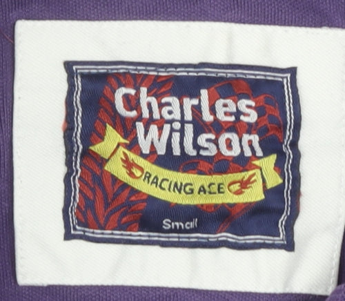 Charles Wilson Men's Purple Polo Shirt Small