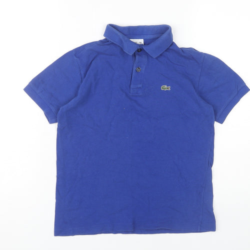 Lacoste Boys Blue Polo Shirt, Size 14 Years, Cotton, Casual