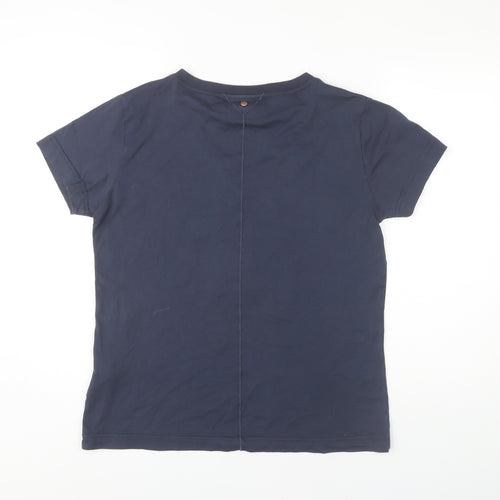 BMW Unisex Blue V-Neck T-Shirt - Large, Casual Style