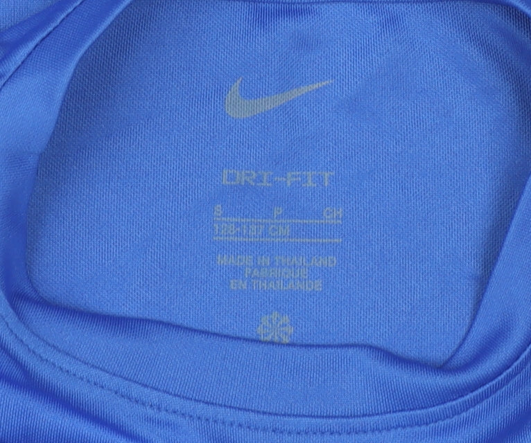 Nike Boys Blue Athletic T-Shirt, Size 8 Years