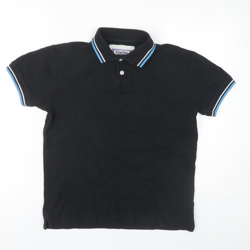 Charles Wilson Men's Black Polo Shirt, Small