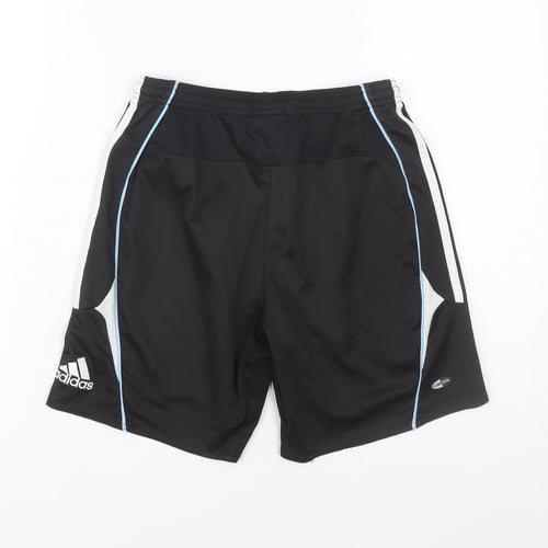 Adidas Boys Black Athletic Sports Shorts 14 Years