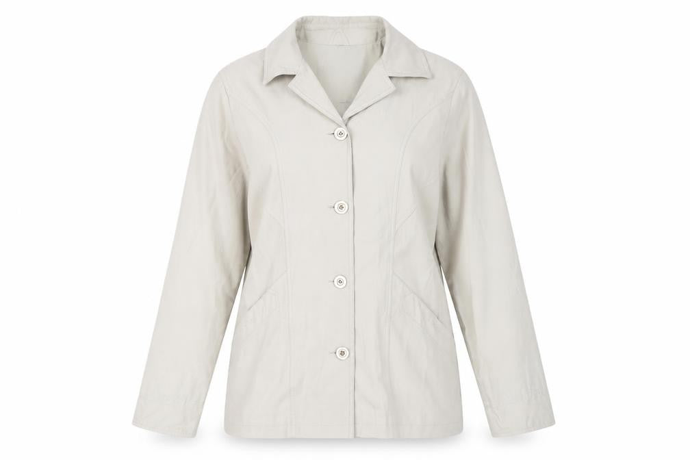 Front view of Klass Collection Women's Beige Jacket, size 12
