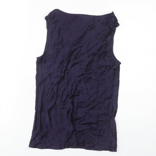 BHS Women's Purple Cowl Neck Tank Top - Size 12