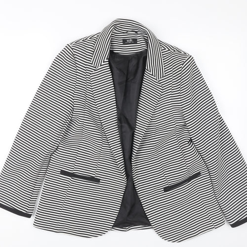 Wallis Women's Black Striped Blazer Size 10