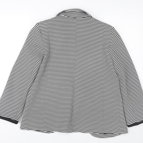 Wallis Women's Black Striped Blazer Size 10