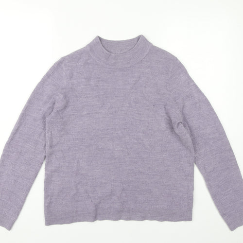 Maine New England Women's Purple Mock Neck Jumper, Size 14