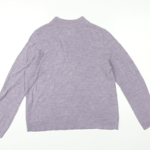 Maine New England Women's Purple Mock Neck Jumper, Size 14