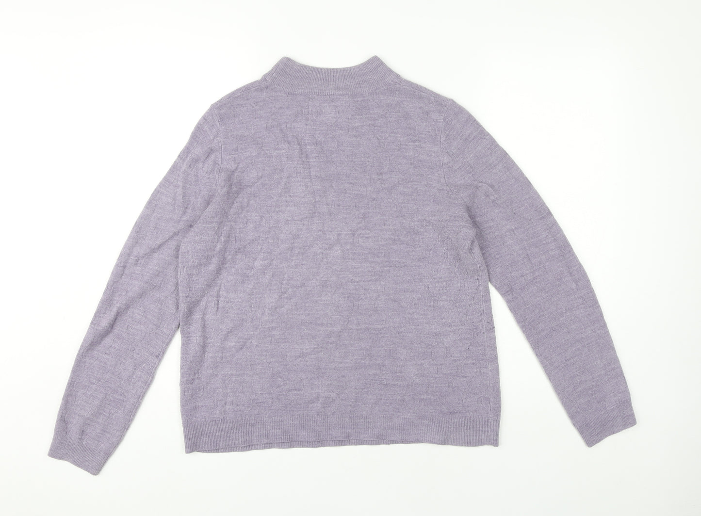 Maine New England Women's Purple Mock Neck Jumper, Size 14