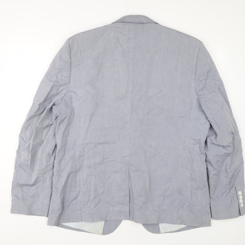 Jasper Conran Men's Grey Single-Breasted Blazer 46