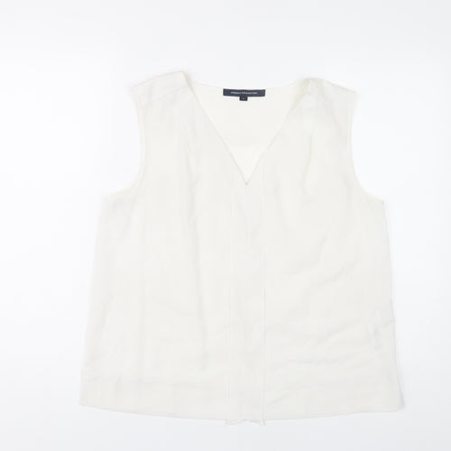 French Connection Women’s Ivory Sleeveless Blouse L