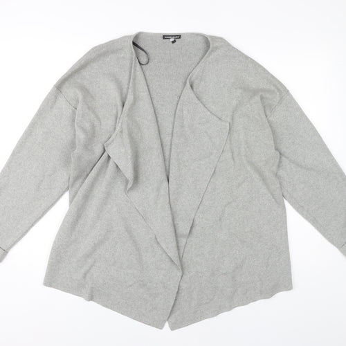 Warehouse Women's Grey Open Front Cardigan Jumper Size L