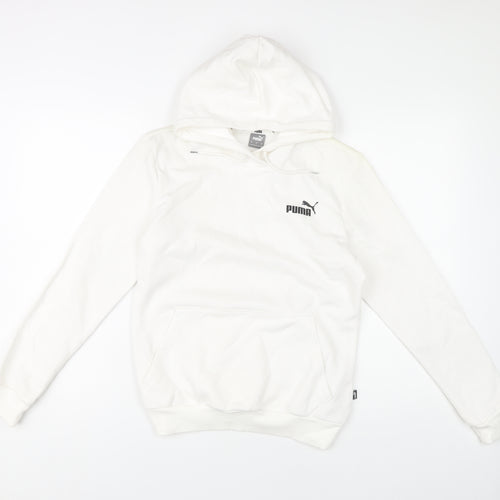 Puma Women's White S Pullover Hoodie - Casual, Gym