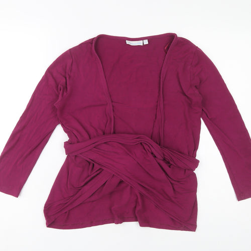 JoJo Maman Bébé Women's Purple Wrap Blouse XS