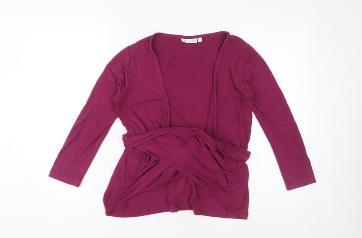 JoJo Maman Bébé Women's Purple Wrap Blouse XS