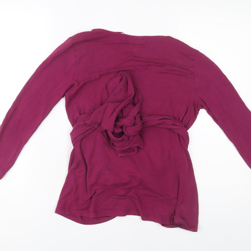 JoJo Maman Bébé Women's Purple Wrap Blouse XS