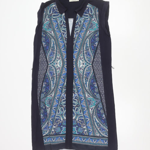 Oasis Blue Sleeveless Dress in M