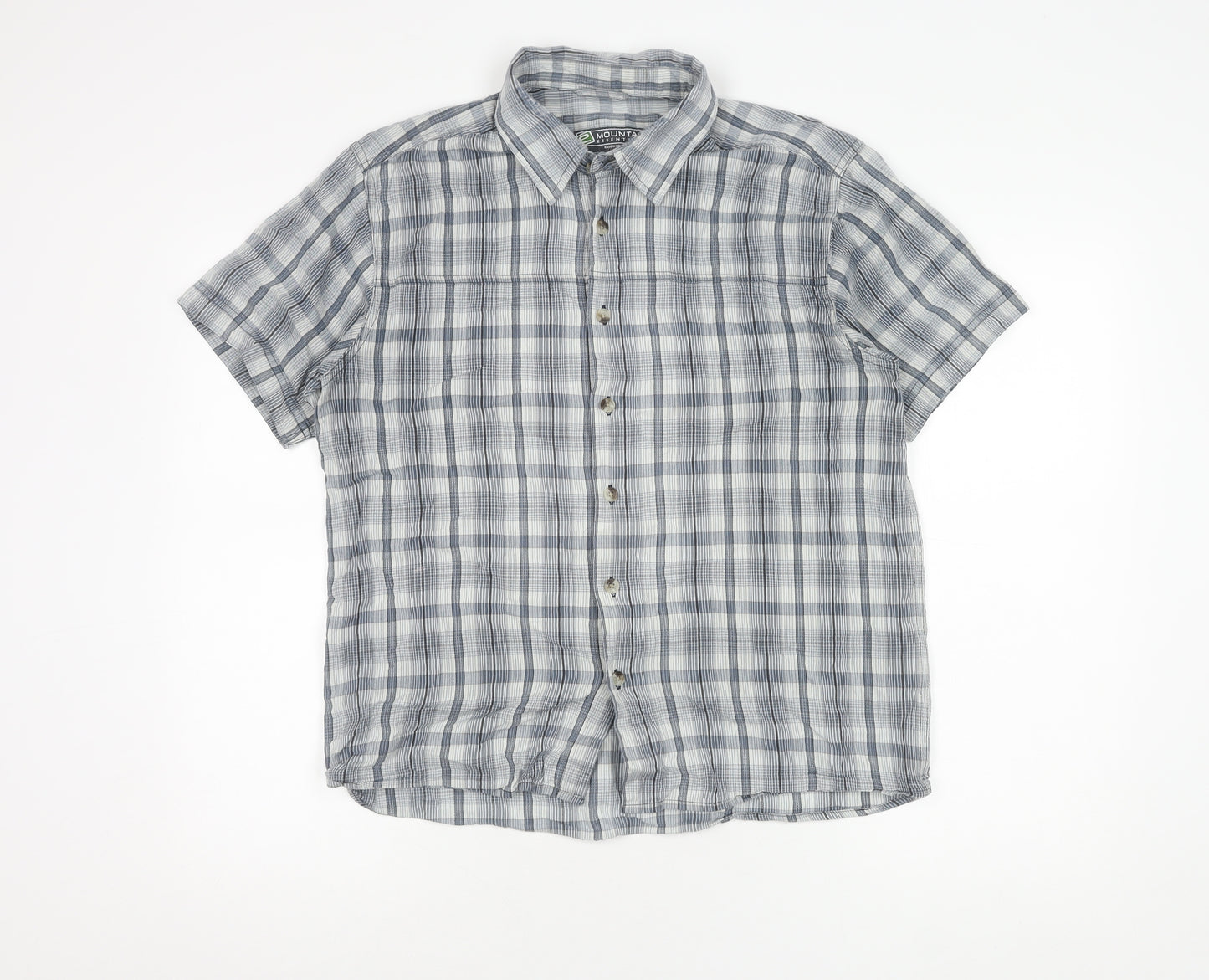 Mountain Essentials Men's Grey Check Polo Shirt M