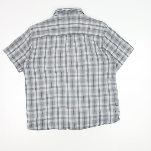 Mountain Essentials Men's Grey Check Polo Shirt M