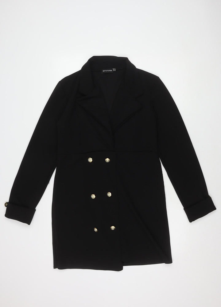 PrettyLittleThing Black Jacket Dress Women Size 14