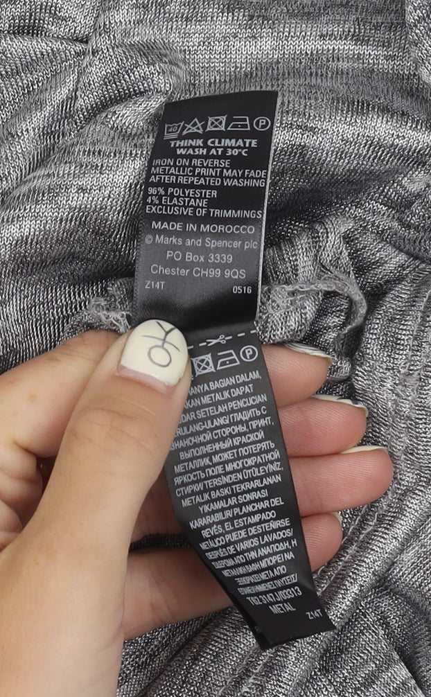 Marks and Spencer Women’s Grey Sleeveless Top Size 14