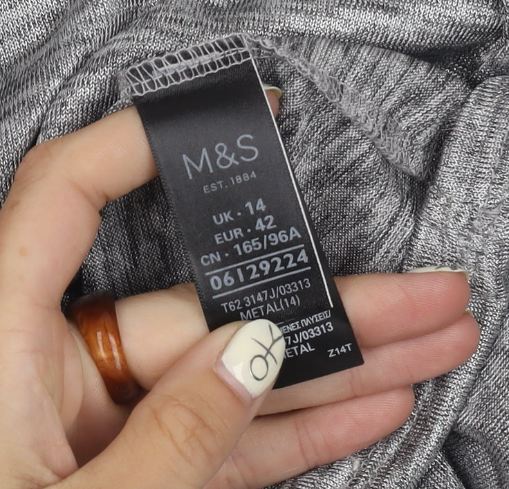 Marks and Spencer Women’s Grey Sleeveless Top Size 14