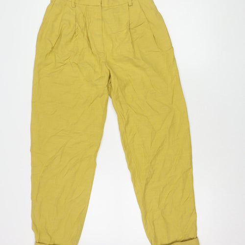 Marks and Spencer Women's Yellow Trousers Size 8