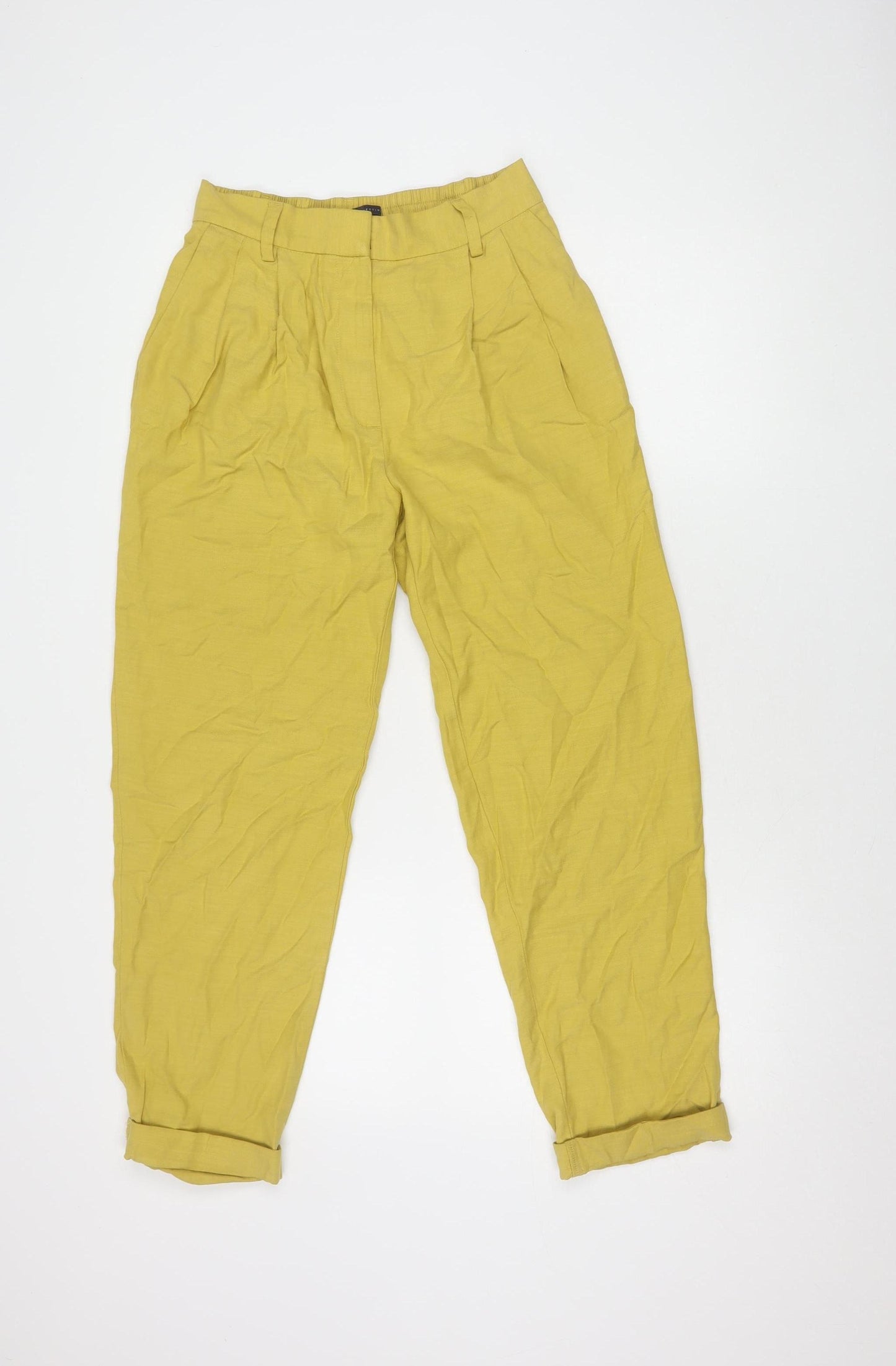 Marks and Spencer Women's Yellow Trousers Size 8
