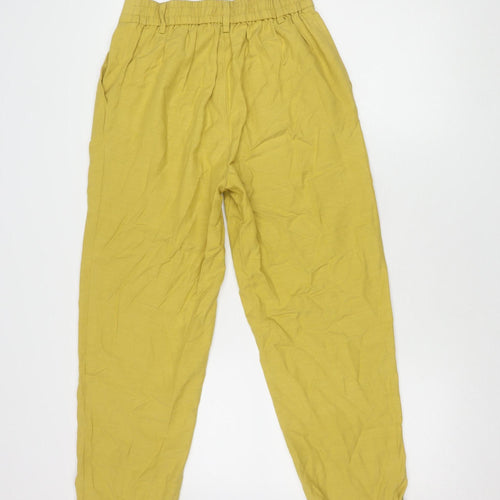 Marks and Spencer Women's Yellow Trousers Size 8