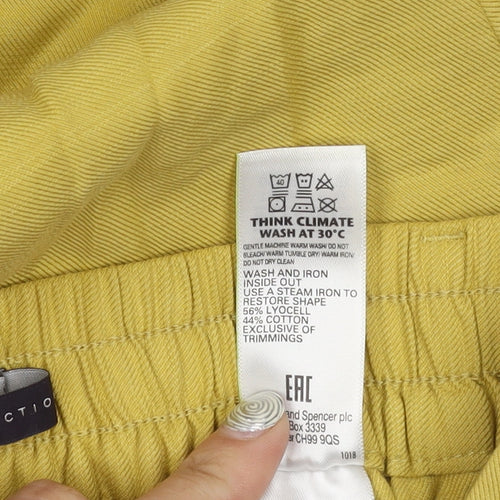 Marks and Spencer Women's Yellow Trousers Size 8