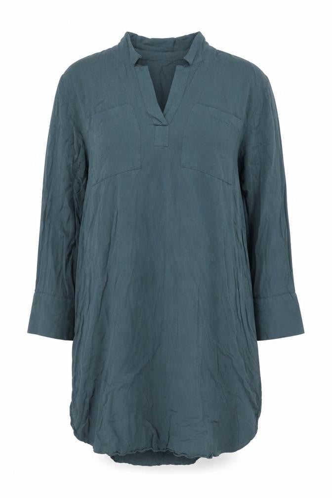 Front view of H&M Women's Green Long Sleeve Maternity Dress